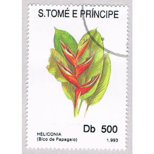 Saint Thomas and Prince Is 1106 Used Flowers Heliconia CV 3.25 (BP2047)