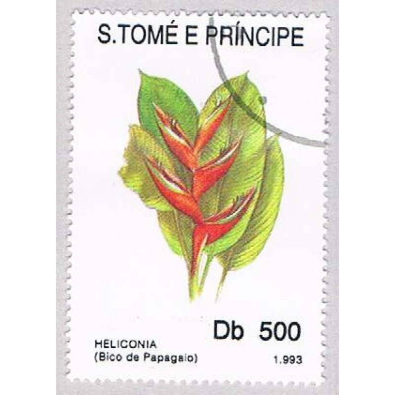 Saint Thomas and Prince Is 1106 Used Flowers Heliconia CV 3.25 (BP2047)