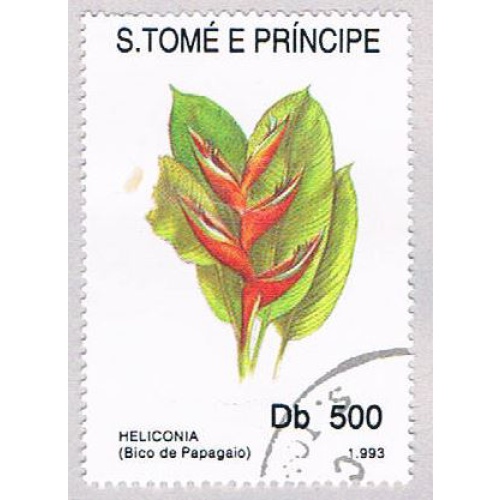 Saint Thomas and Prince Is 1106 Used Flowers Heliconia CV 3.25 (BP2048)