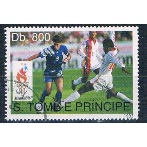 Saint Thomas and Prince Islands 1155 Used Soccer ll 1993 (S1200)+