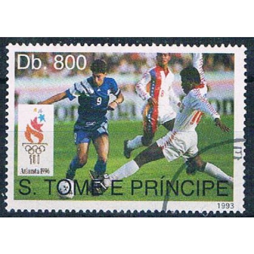 Saint Thomas and Prince Islands 1155 Used Soccer lr 1993 (S1202)+