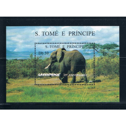Saint Thomas and Prince Is 1241 Unused SS Elephants CV 4.25 (S0671)+