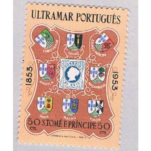 Saint Thomas and Prince Islands 366 MLH Stamp of Portugal 1953 CV 1.25 (BP5464)