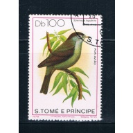 Saint Thomas and Prince Is 546 Used Bird Speirops lugubris CV 16.00 (S0695)