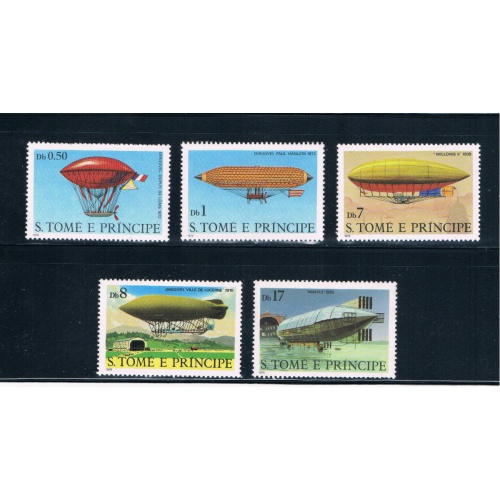 Saint Thomas and Prince Is 561-66 Unused short set Dirigibles (GI0425)+