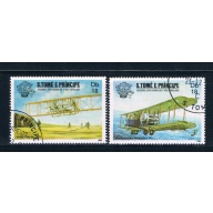 Saint Thomas and Prince Is 701a-b Used Bi-planes CV 4.00 (GI0429)