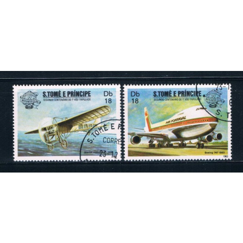 Saint Thomas and Prince Is 702a-b Used Airplanes CV 4.00 (GI0430)