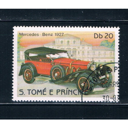 Saint Thomas and Prince Is 711a Mercedes Benz 1927 (GI0361)+