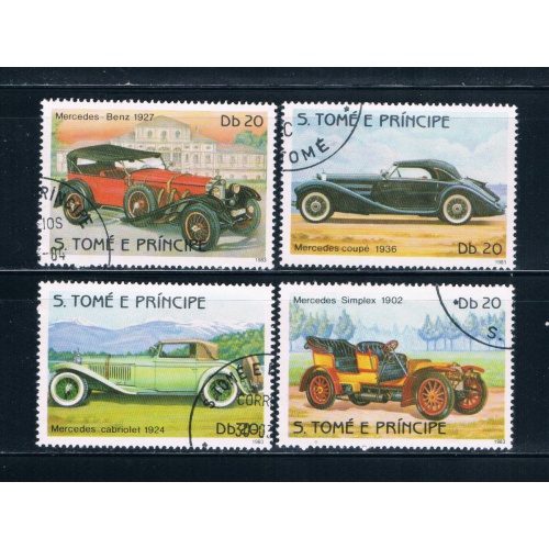 Saint Thomas and Prince Is 711ab-12ab Used Antique Autos (GI0358)+