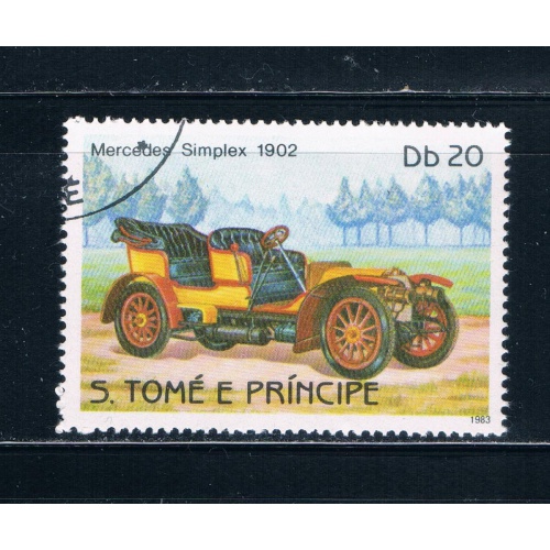Saint Thomas and Prince Is 712b Mercedes Simplex 1902 (GI0359)