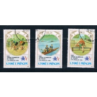 Saint Thomas and Prince Is 725a-c Used Olympics 1984 CV 5.75 (GI0435)+