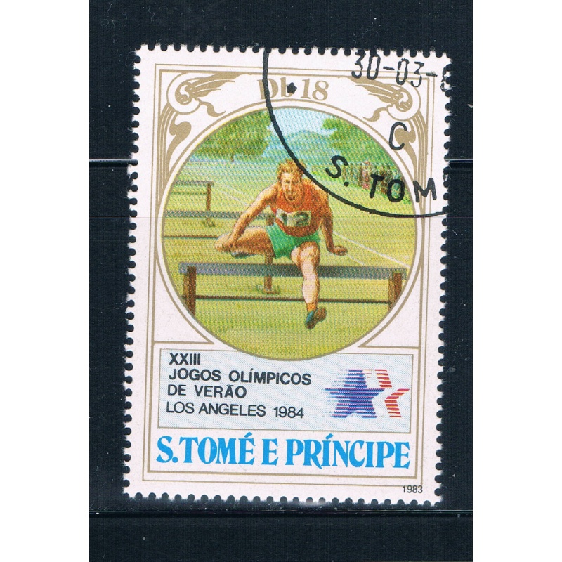 Saint Thomas and Prince Is 725c Used Hurdling CV 1.90 (GI0437)+