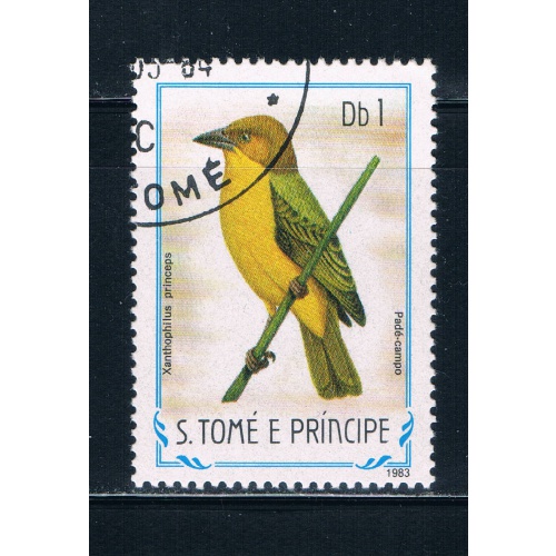 Saint Thomas and Prince Is 728 Used Bird ul (GI0368)+