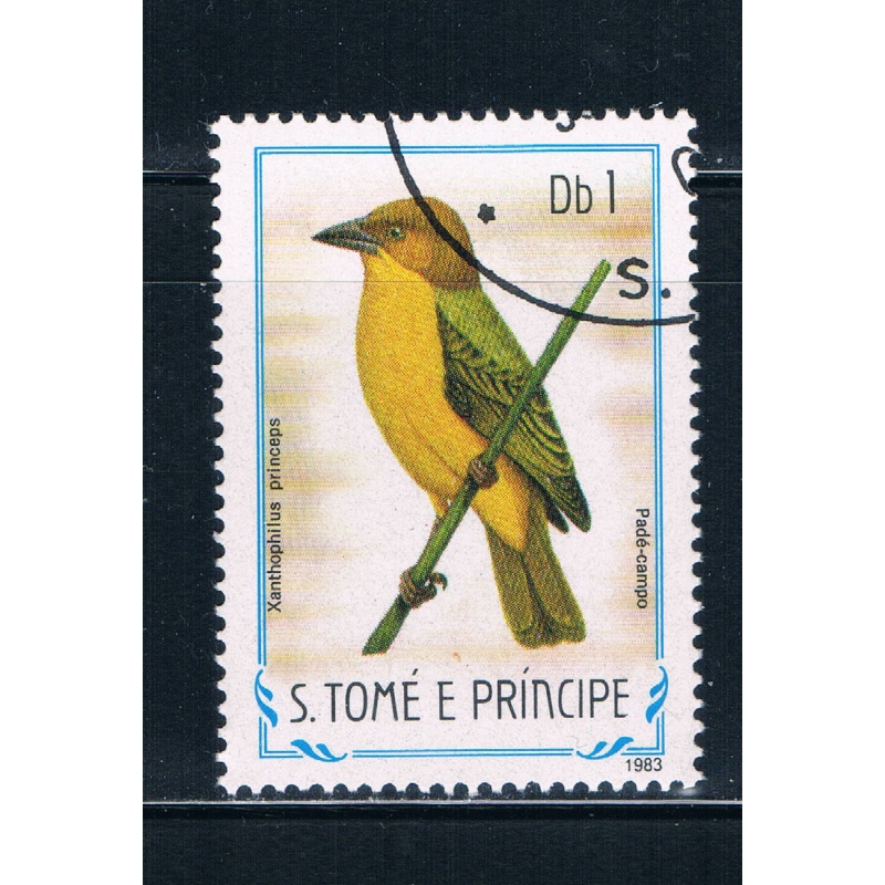 Saint Thomas and Prince Is 728 Used Bird ur (GI0370)+
