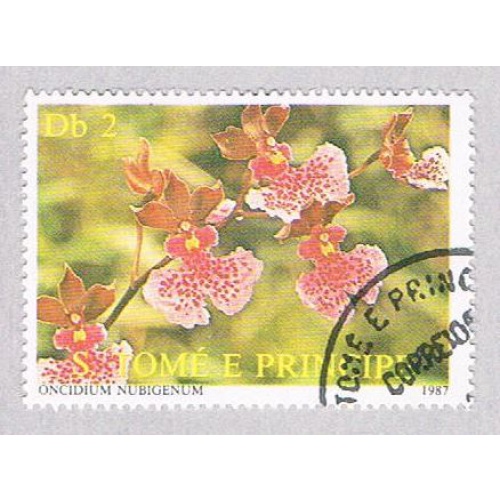 Saint Thomas and Prince Is 804f Used Oncidium nubigenum CV 1.25 (BP1915)