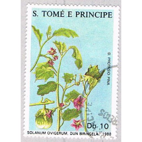 Saint Thomas and Prince Is 819d Used Solanum ovigerum CV 1.35 (BP20413)