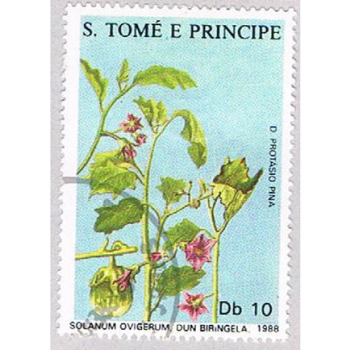 Saint Thomas and Prince Is 819d Used Solanum ovigerum CV 1.35 (BP20414)