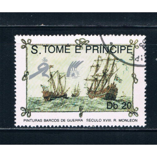 Saint Thomas and Prince Is 894 Used War ships 18th century (GI0350)+
