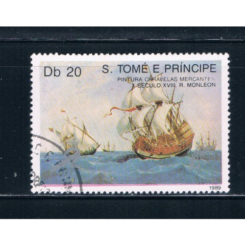 Saint Thomas and Prince Is 895 Used Merchant Ships ll (GI0343)+