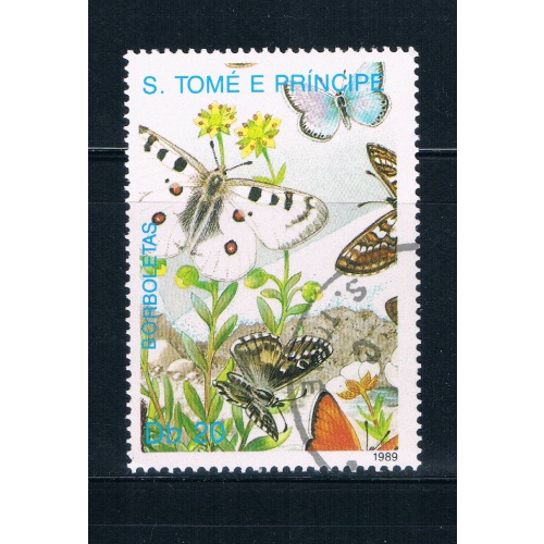 Saint Thomas and Prince Is 900 Used Butterflys lr (GI0415)+