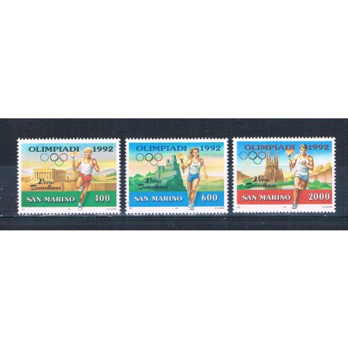 San Marino 1232-34 Unused set Summer Olympics 1992 CV 4.40 (S0862)+