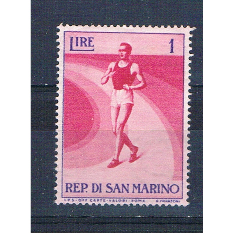San Marino 345 Unused Walking Racer 1954 (ML0344)+