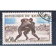 Senegal 202 Used Wrestlers ur 1961 (S0784)+