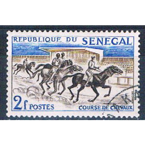 Senegal 204 Used Horse Racing lr 1961 (S0789)+
