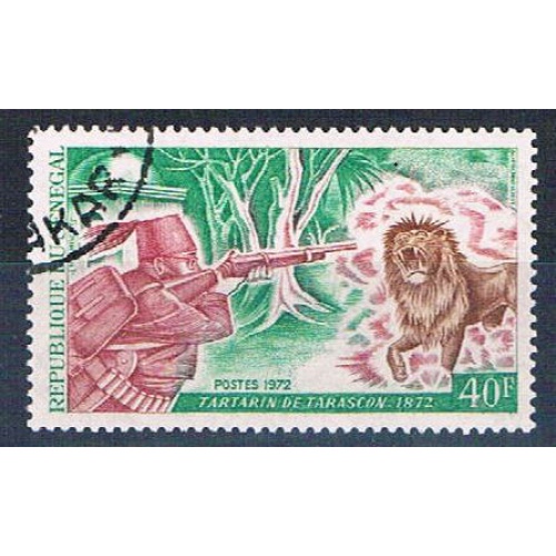 Senegal 362 Used Tartarin Shooting Lion 1972 CV 1.10 (S0818)+