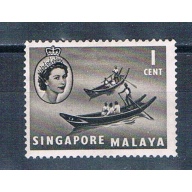Singapore 28 MLH Sampans 1955 (S1154)+