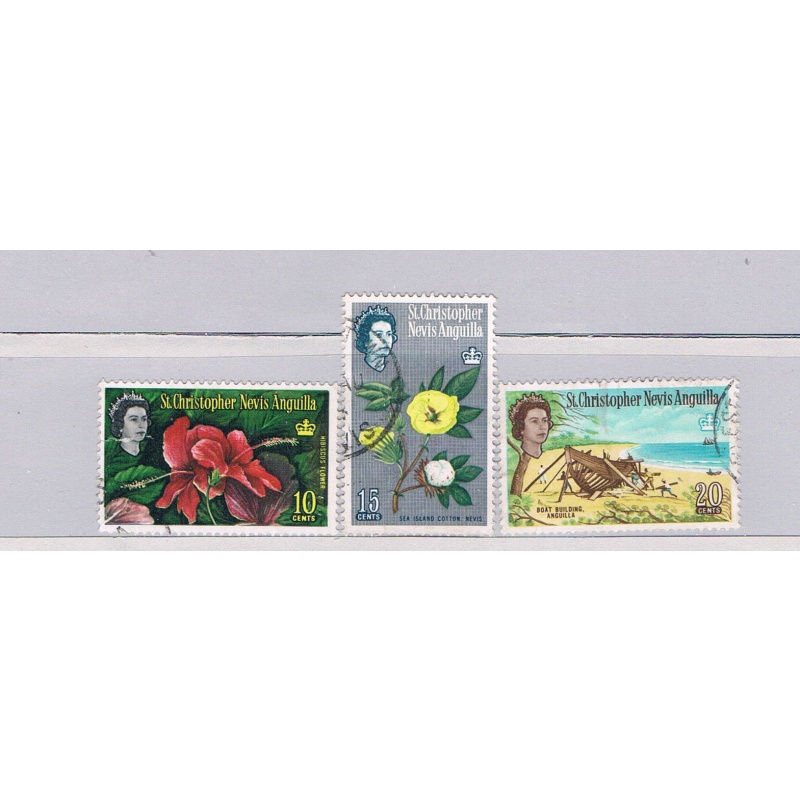 St Kitts Nevis & Anguilla 152-54 Used Designs 1963 (HV0417)