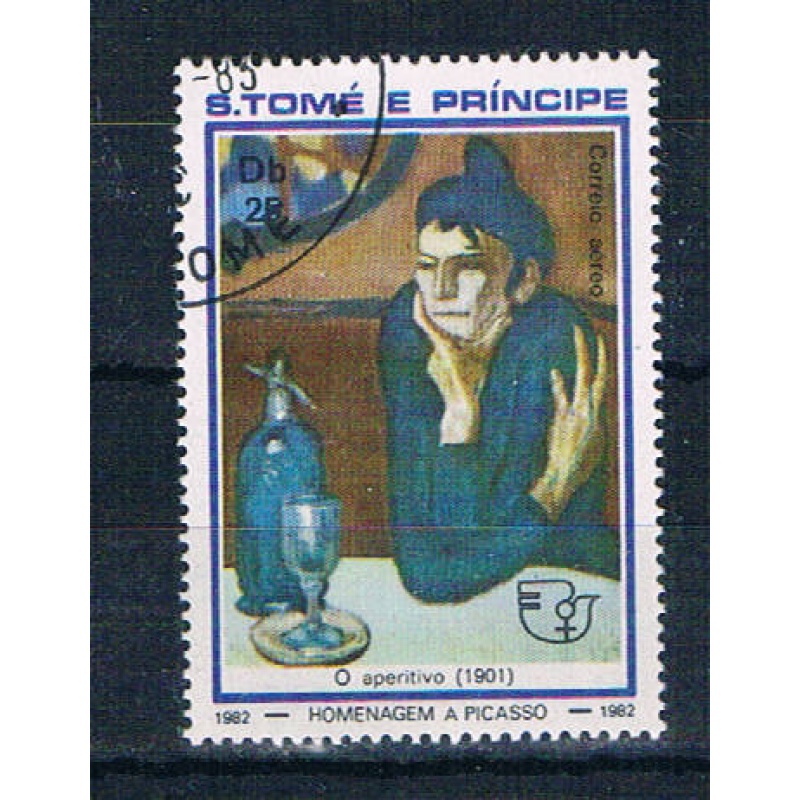 St Thomas & Prince 684b Used Paintings Women ul 1982 (S1206)+