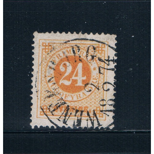 Sweden 24 Used Numeral CV 42.50 (S0686)