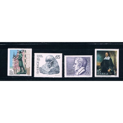 Sweden 919-922 Unused set Writers 1972 CV 1.60 (S0762)+