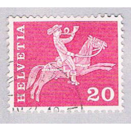 Switzerland 385 Used Postillion on Horseback 1960 (BP26115)