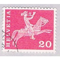 Switzerland 385 Used Postillion on Horseback 1960 (BP26116)