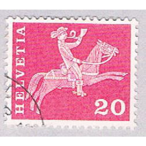 Switzerland 385 Used Postillion on Horseback 1960 (BP26116)
