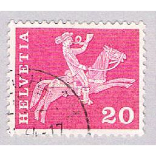 Switzerland 385 Used Postillion on Horseback 1960 (BP26117)