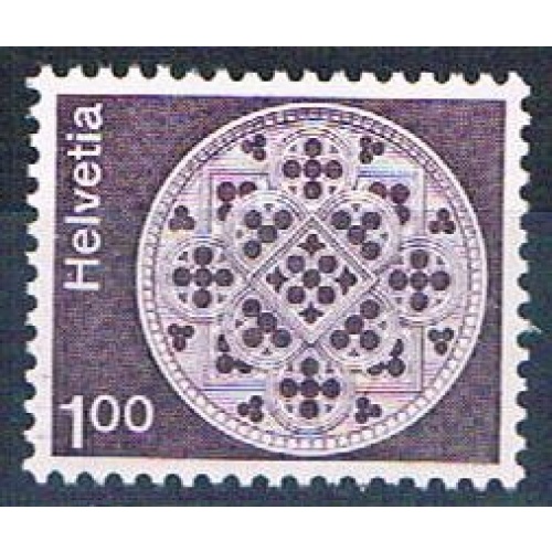 Switzerland 569 Unused Rose window 1973 CV 2.25 (S1092)