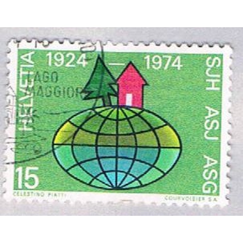 Switzerland 586 Used Pine and cabin 1974 (BP28624)