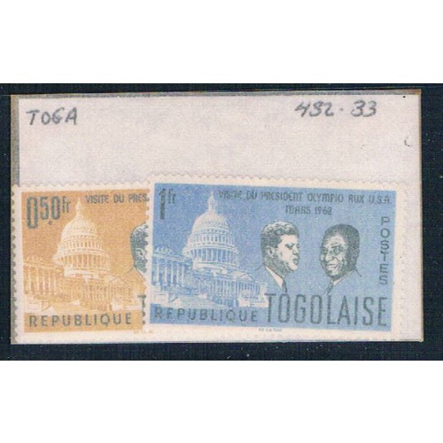 Togo 432-33 Unused JFK 1962 (T0063)