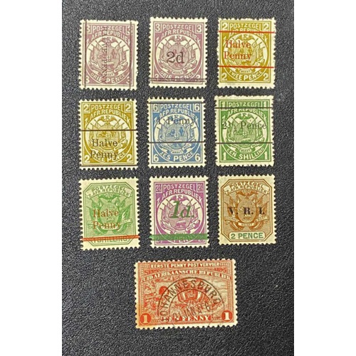 Transvaal Stamps, Sc #140-1, 143-6, 162-3, 204 all MH, 165 used