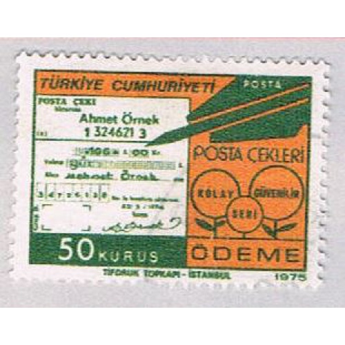 Turkey 1998 MLH Postal Check 1974 (BP2726)