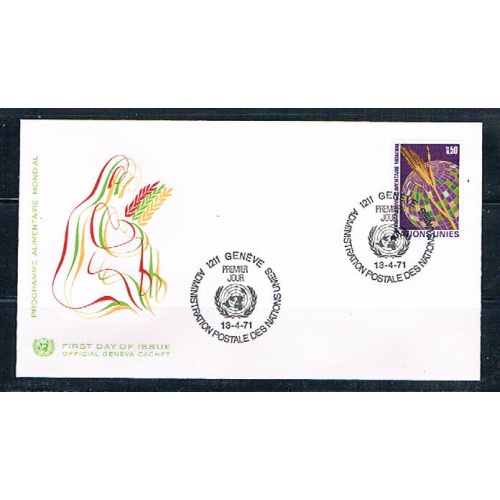 UN 17 FDC Single Geneva Office Cachet 1971 (UNCV0359)+