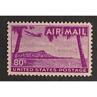 US C46 Mint OG NH XF-S93, 1952, $.80 Air Mail
