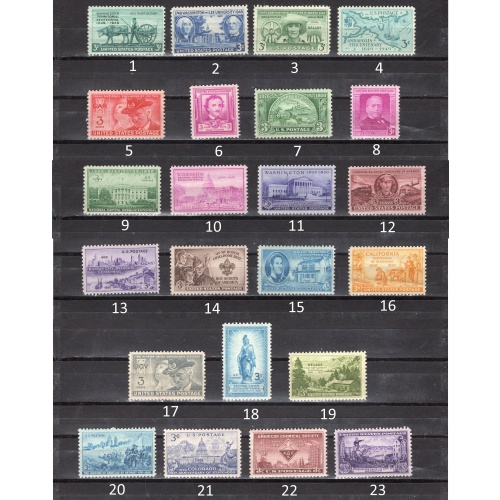 1949-1951 USA Commemoratives mint