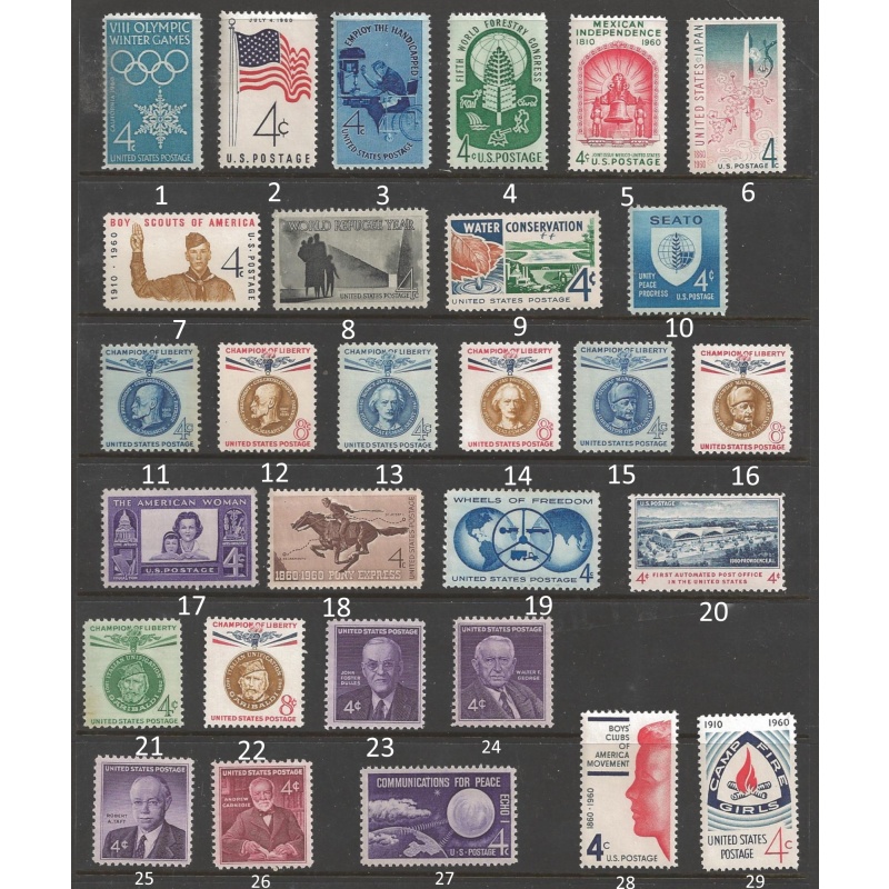 1960 USA Commemoratives mint