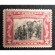 US Scott #651  George Rogers Clark  2c  MLH