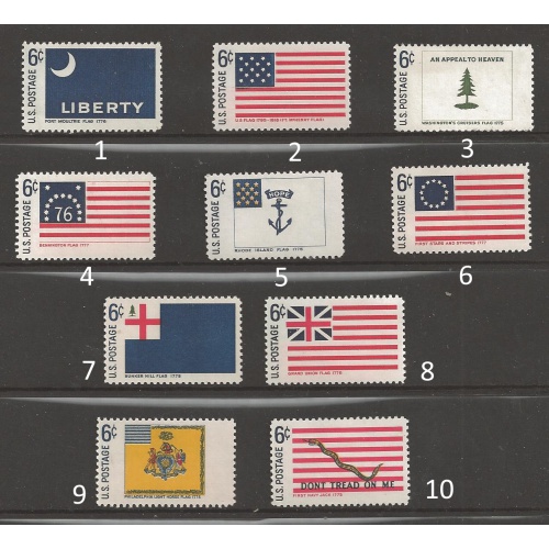 1968 USA Historical Flags mint