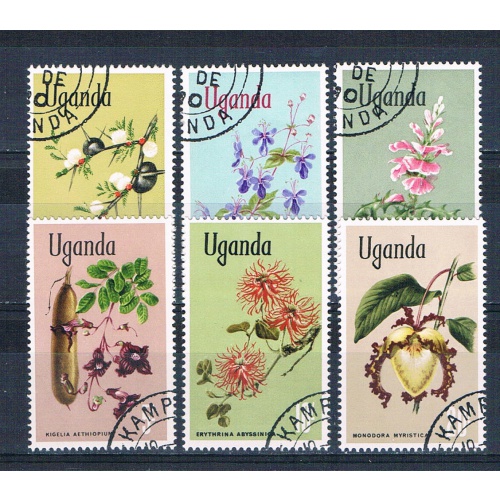 Uganda 124-29 Used set Flowers 1969 CV 2.80 (U0367)